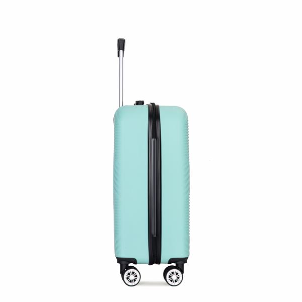 2Piece Luggage Sets ABS Lightweight Suitcase , Spinner Wheels, (20/14) LIGHT BLUE