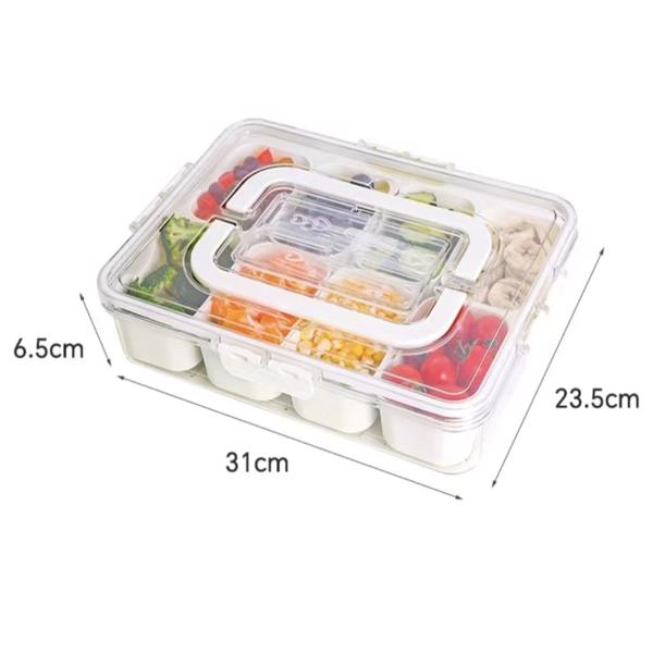 1pc food grade food preservation box, refrigerator storage box, leak proof portable sealed storage box, used for meat, fruits and vegetables, kitchen storage box and storage, kitchen accessories