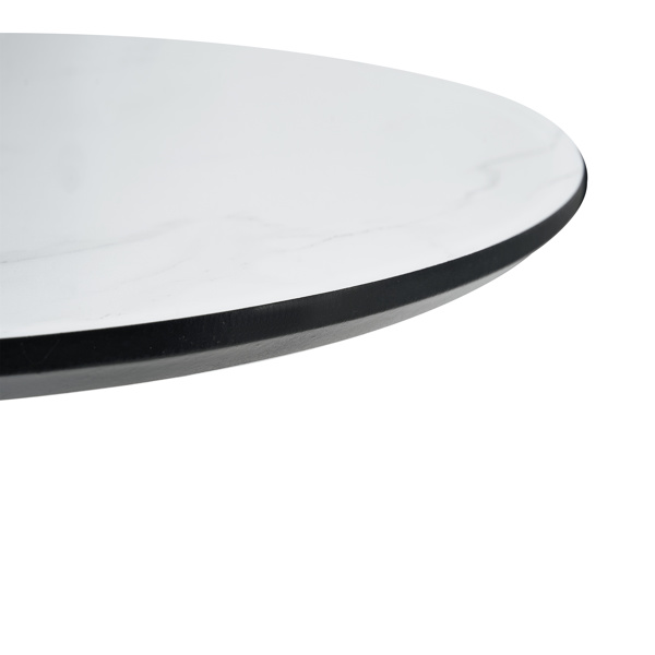 TULIP DINING TABLE ,Dia. 106cm ROUND, WHT, MARBLE WHT, 1pc per ctn 