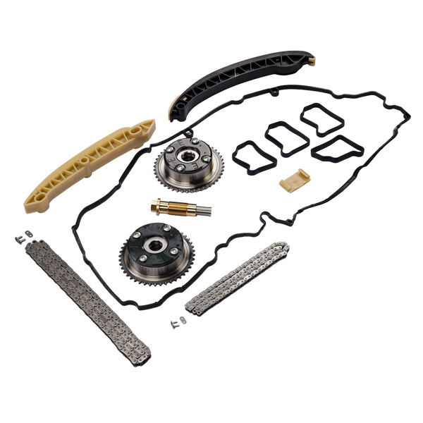 Timing Chain Kit with 2 Camshaft Adjusters For Mercedes W203 W204 W211 W212 R171 2710500847 2710500900