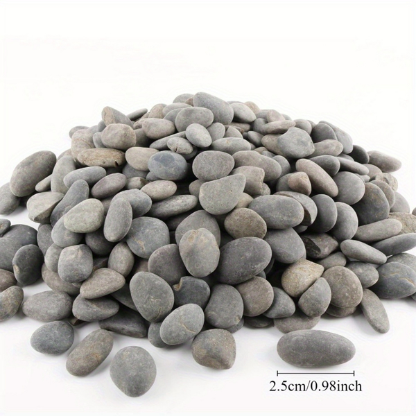 18 LB Mexican Beach Pebbles, 1-2 Inch Decorative River Rocks for Landscaping Garden Paving Plant Rocks Crafting Walkways Backyard, Decorative Stone and Natural Unpolished Bulk Rocks, Grey