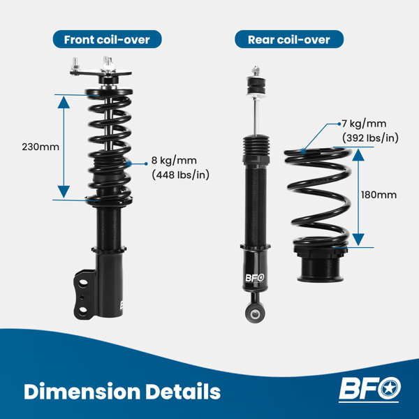 BFO Coilovers Suspension Kit For Ford Mustang 1994-2004 Shocks Absorbers C2408230004