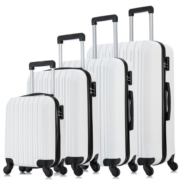 5 Piece Set Luggage Sets Suitcase ABS Hardshell Lightweight Spinner Wheels (16/20/24/28 inch) 