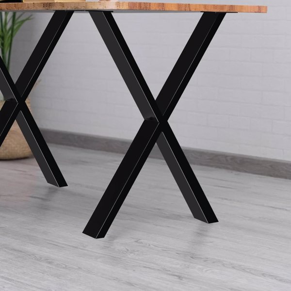 Metal Table Legs , 71cm Table Frame X Shape, Legs for Furniture DIY, for Dining Tables, Conference Table, Coffee Table, Two-Piece