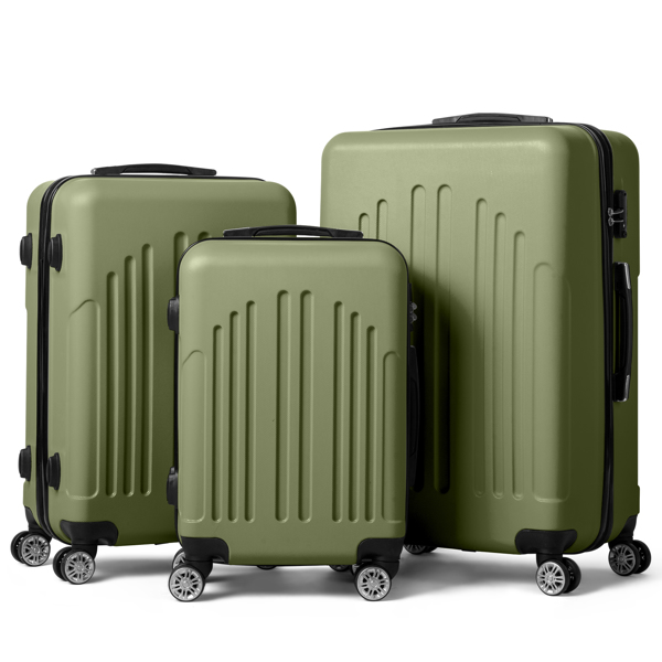 FCH Curved Vertical Stripe 3-in-1 Trolley Case - Gray-green