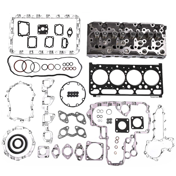 Complete Cylinder Head & Full Gasket Set for Kubota V2203 V2003T V2203E Bobcat 753 753C 753F 753G Engine 19077-03048