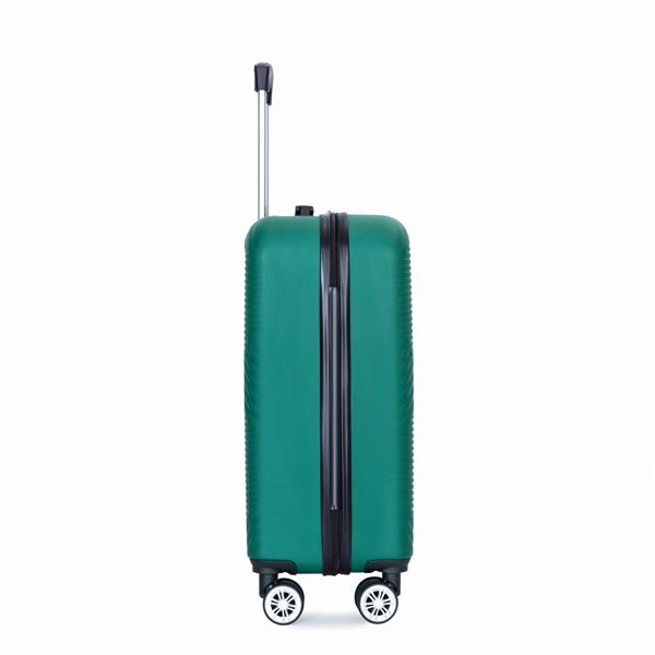 2Piece Luggage Sets ABS Lightweight Suitcase , Spinner Wheels,  (20/14) DARK GREEN