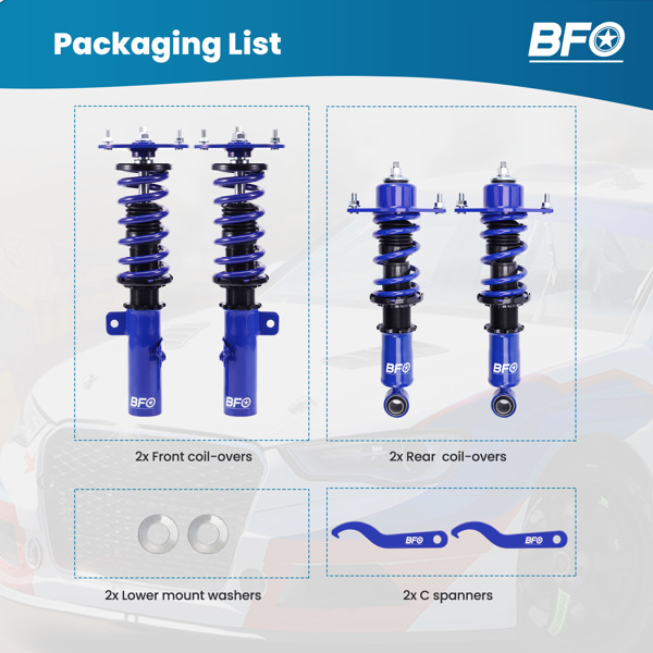 BFO Coilovers Shock Absorber Lowering Kit For Toyota Corolla 2009-2017 C2406240612