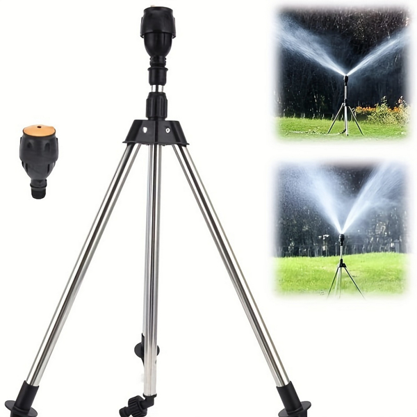 2PCS height adjustable 25in-37in rotating triangular nozzle, 360 degree automatic rotating irrigation nozzle,lawns, irrigation nozzle+internal thread quick connector