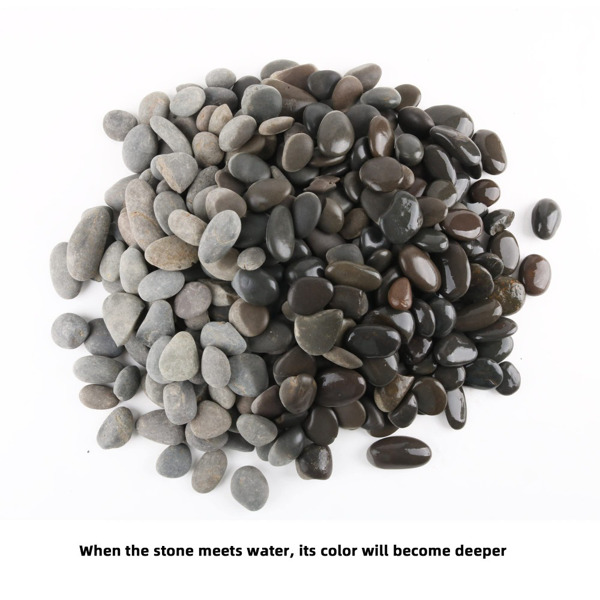 18 LB Mexican Beach Pebbles, 1-2 Inch Decorative River Rocks for Landscaping Garden Paving Plant Rocks Crafting Walkways Backyard, Decorative Stone and Natural Unpolished Bulk Rocks, Grey