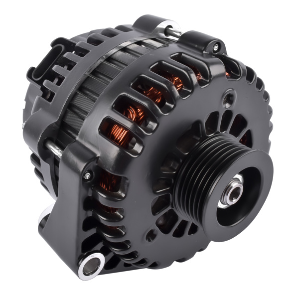 AD244 Style 220A Alternator Serpentine Black for GM LS Based Trucks Vans & SUV Applications 1999-2006 ES1024BK