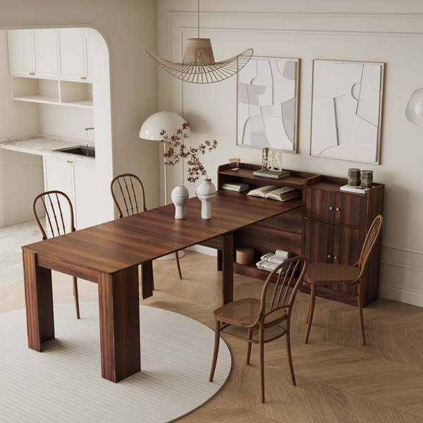 Modern Extendable Dining Table with Storage