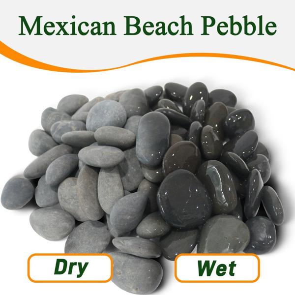 18 LB Mexican Beach Pebbles, 1-2 Inch Decorative River Rocks for Landscaping Garden Paving Plant Rocks Crafting Walkways Backyard, Decorative Stone and Natural Unpolished Bulk Rocks, Grey