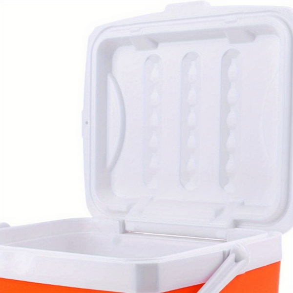 13L picnic insulated box, fresh-keeping box, outdoor picnic, barbecue, camping portable insulated box, orange fresh-keeping box