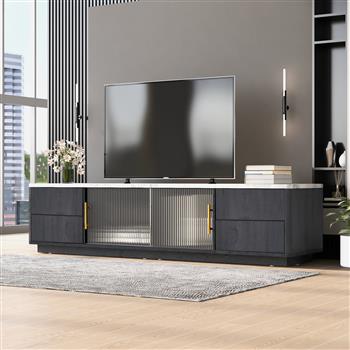 Modern TV Stand for 70\\'\\' TV with 4 Drawers, Media Console Table, Entertainment Center with Large Storage Cabinet for Living Room, Bedroom