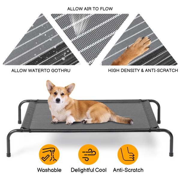 43"D x 26"W x 8"H outdoor pet bed