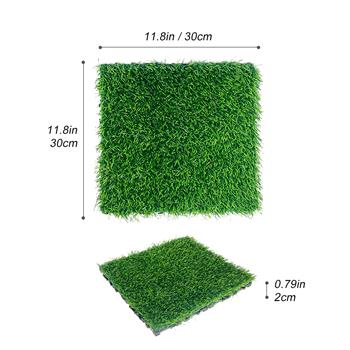 36pcs Interlocking Artificial Grass Tiles For Patio, Balcony, Backyard, Artificial Turf Floor, 12\\"x12\\"