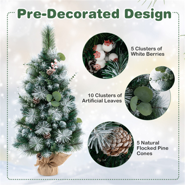 3 FT  Pre-Lit Artificial Mini Christmas Tree 