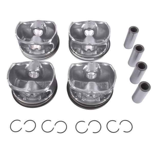 4Pcs Pistons Set for Mercedes C200 C250 C300 C350e E200 E300 GLC300 SLC300 2014-2019 2.0L 2740300417 2740300117