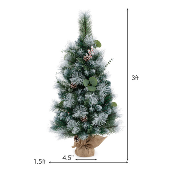 3 FT  Pre-Lit Artificial Mini Christmas Tree 