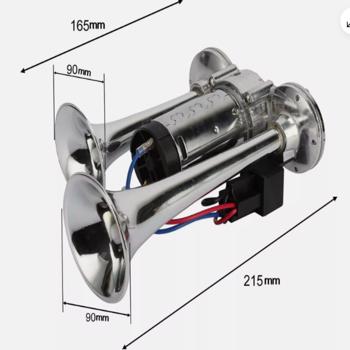 Super Loud Train Electric Air Horn 600DB Dual Trumpets 12VCar Truck Boat Speaker