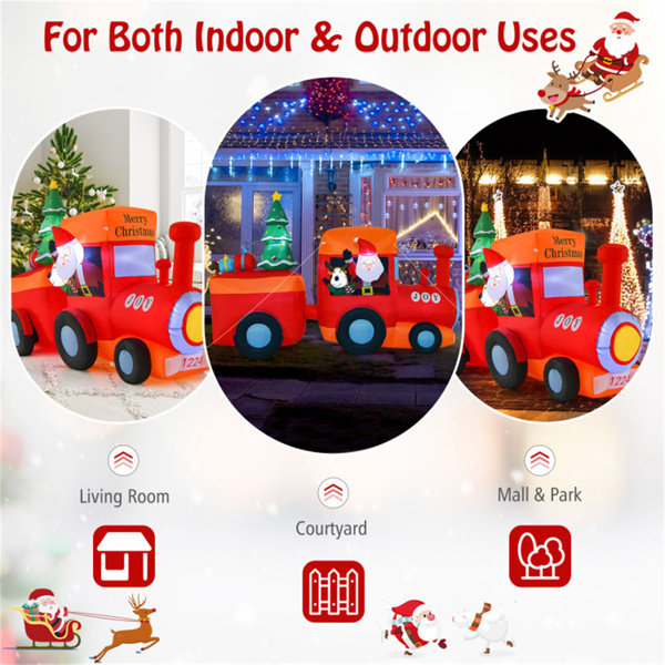 8.6 feet Christmas inflatable train Christmas decorations