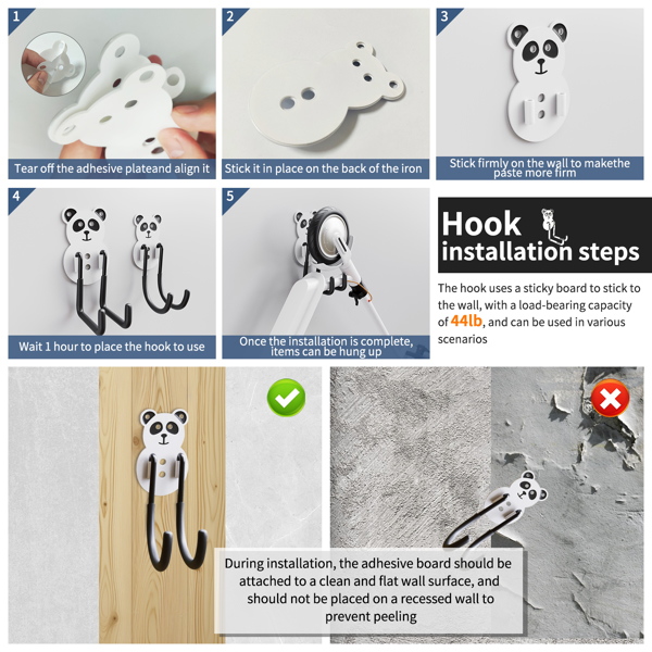 For hanging heavy 42 pounds (Max.) 8 small size hooks, nainless wall hangers self-adhesive traceless transparent detachable waterproof rust-proof bathroom kitchen home a variety of uses