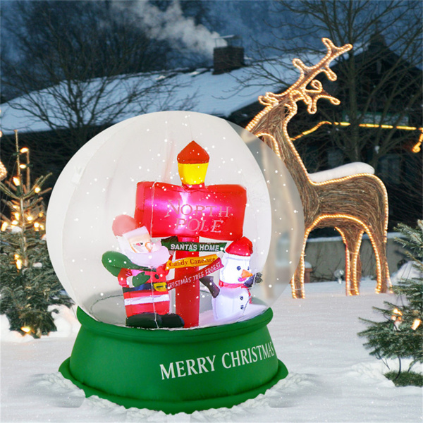 4 Feet Christmas Inflatable Snow Globe Christmas Decoration