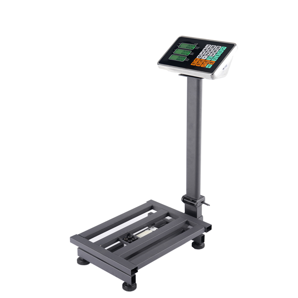 【Old code:95066004】100KG/220lbs LCD Digital Personal Floor Postal Platform Scale with 30*40 Platform & 0.6mm Plate Black UK Plug