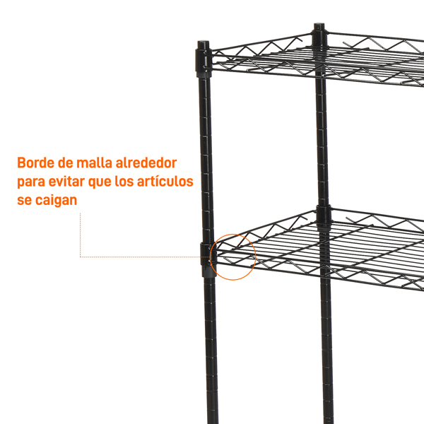 Changeable Assembly Floor Standing Carbon Steel Storage Rack Black