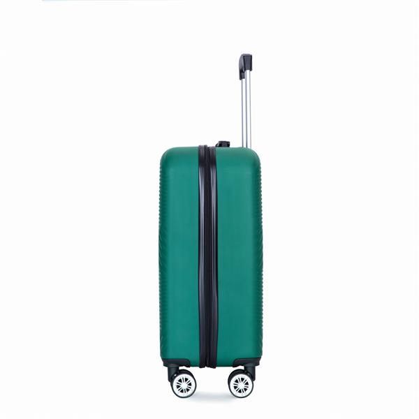 2Piece Luggage Sets ABS Lightweight Suitcase , Spinner Wheels,  (20/14) DARK GREEN