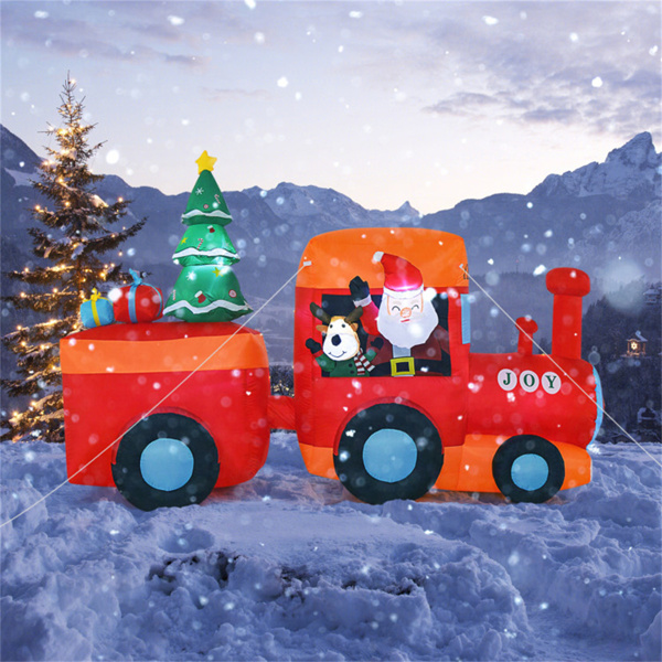 8.6 feet Christmas inflatable train Christmas decorations