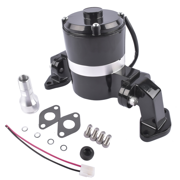 Electric Water Pump 35 GPM High Flow Chrome for BBC Big Block Chevy 396 427 454 V8 Engines Black 8020BK