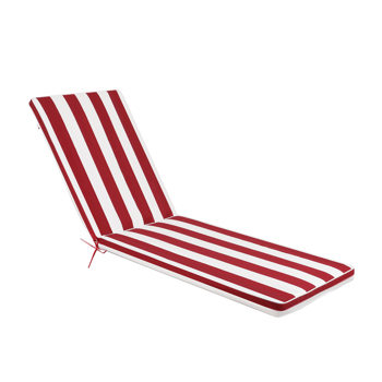 Outdoor Lounge Chair Cushion Replacement Patio Funiture Seat Cushion Chaise Lounge Cushion（Red/White Striped） [Sale to Temu is Banned.Weekend can not be shipped, order with caution]