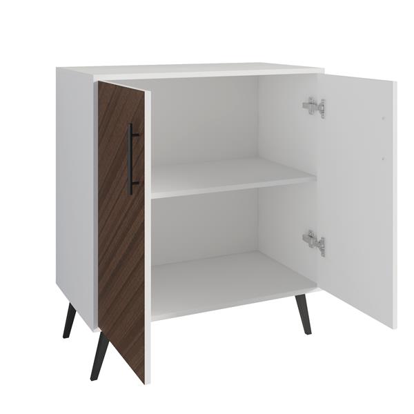 Storage Cabinet with Doors and Shelves - Kitchen Free Standing Buffet Cabinet with Storage, Sideboard Cabinet with Adjustable Shelves, Wood Accent Cabinet for Living Room Bathroom Entryway Office