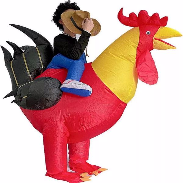 Big Red Rooster Inflatable Halloween Costume for Height 61’’ to 75’’