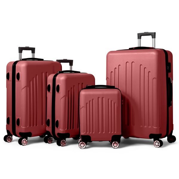 FCH Curved Vertical Stripe 4-in-1 Trolley Case - Retro Red