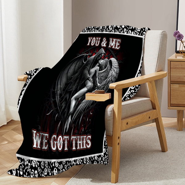 Dark Style Printed Flannel Blanket Skull Ultra Soft 3D Printed Blanket Gifts For Adults Men Women 50*60