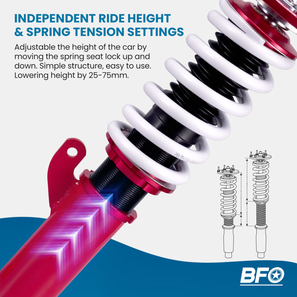BFO Coilovers Spring Shocks Lowering Kit for Mitsubishi Lancer 08-16