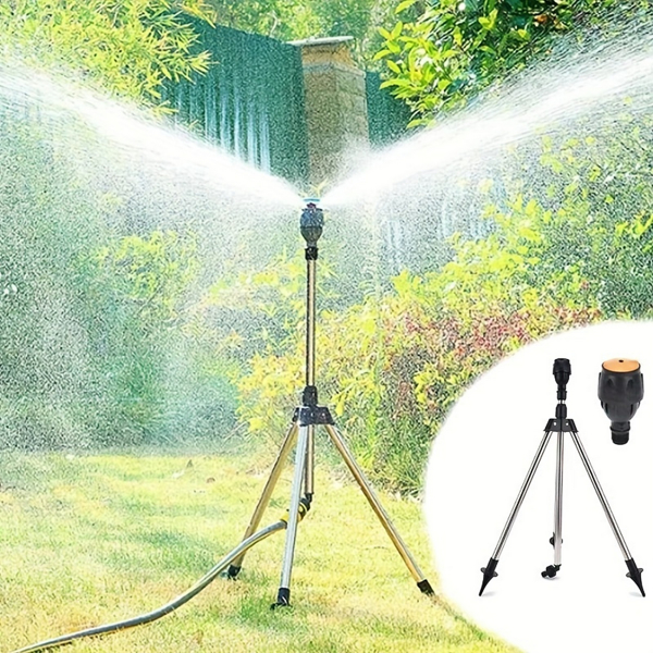 2PCS height adjustable 25in-37in rotating triangular nozzle, 360 degree automatic rotating irrigation nozzle,lawns, irrigation nozzle+internal thread quick connector