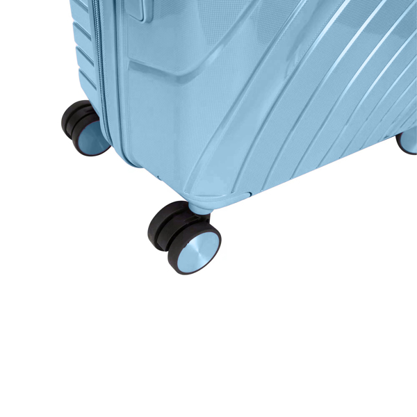 FCH five-piece suitcase 20-24-28 inch trolley case + handbag two-piece suitcase PP trolley case 20in 24in 28in PP material iron trolley full color sky blue