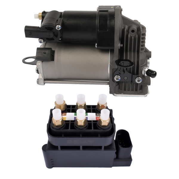 Air Suspension Compressor Pump + Valve Block For Mercedes-Benz GL320 GL350 GL450 ML320 ML350 ML450 ML500 ML63 AMG 1643200304 2123200358