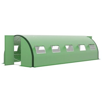 24.6\\' x 10\\' x 6.6\\'  Walk-in Greenhouse with 10 Mesh Windows