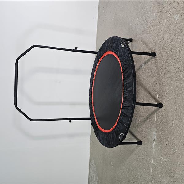 48" Foldable Mini Trampoline Max Load 300lbs, Fitness Rebounder with Adjustable Foam Handle, Exercise Trampoline for Adults Indoor/Garden Workout