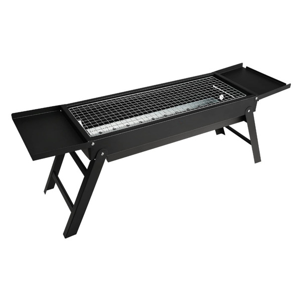 picnic party suitable for 4-6 people 33.5 × 23.7 × 11.8 inches length × width × heightPortable charcoal grill, small outdoor grill folding grill, outdoor grill foldable, stainless steel charcoal grill