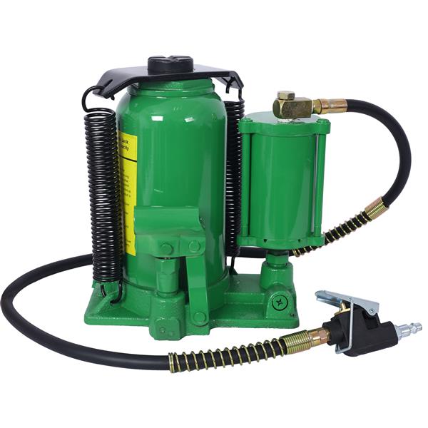 Air Hydraulic Bottle Jack, 20 Ton/44029 LBS All Welded Bottle Jack, 10.2-19.7 inch Lifting Range, Manual Handle and Air Pump, for Car, Pickup, Truck, RV, Auto Repair, Industrial Engineering,Green