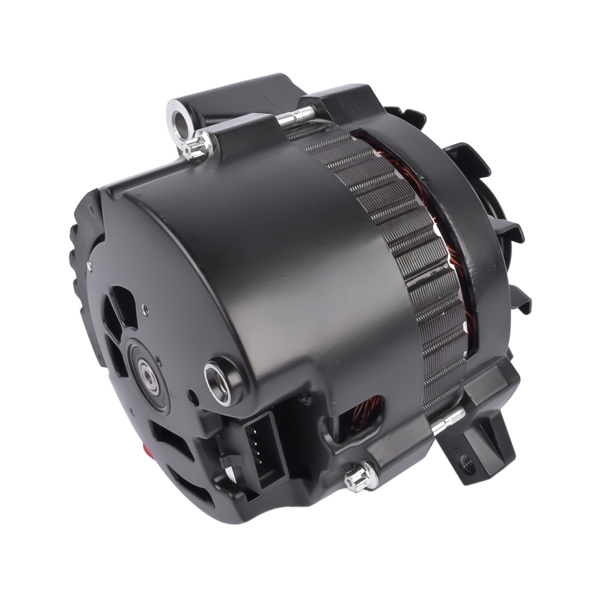 Black 160 AMP CS130 Alternator with Serpentine Pulley for GM Chevrolet SBC BBC ES1006BK