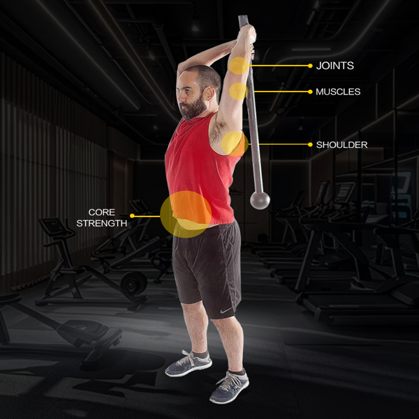 20磅健身圆头锤铃 体能力量训练、康复、拉伸、和旋转训练的铁锤适合女性和男性（周末不发货）【支持自提面单、每日面单提交截止时间16：00】-5