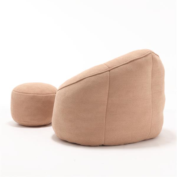 Bedding Bean Bag Sofa Chair High Pressure Foam Bean Bag Chair Adult Material with Padded Foam Padding Compressed Bean Bag With Footrest