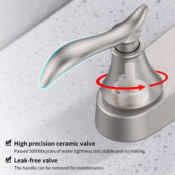 Single Handle High Arc Brushed Nickel Pull Out Kitchen Faucet,Single Level Stainless Steel Kitchen Sink Faucets with Pull Down Sprayer[Unable to ship on weekends, please note that]